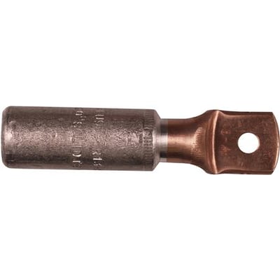 Elpress Al/Cu-kabelsko AKK95-12 med M12 laske, 95mm² Al/Cu leder, 114mm lang, 30mm bred, på hvid baggrund.