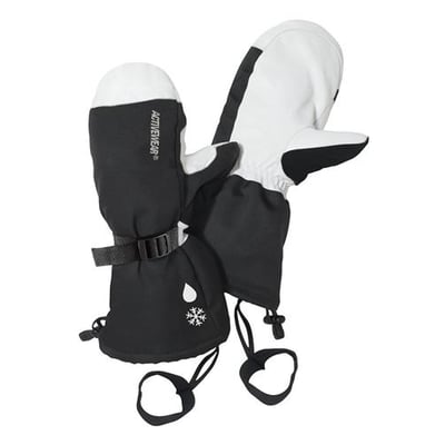 Activewear vinterhandske 2133WP i størrelse 8, sorte og hvide vanter med håndledsrem og løkker.