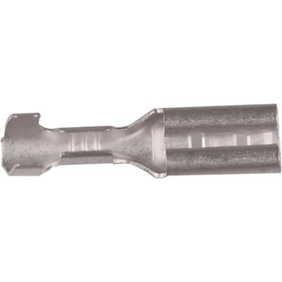 Elpress uisoleret spademuffe B1003FLS8 til 0,5-1mm² Cu-leder, fremstillet af messing med 2,8x0,8mm spadestik.