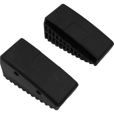 Telesteps gummifødder kit til stabiliseringsbar, lavet af sort gummi med rillet mønster for bedre greb.