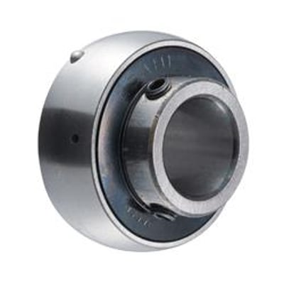 Asahi UC 210 indsatsleje fremstillet af metal med en indvendig diameter på 20 mm, vist isoleret på en hvid baggrund.