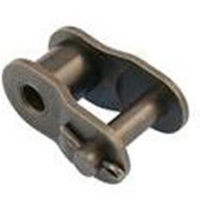 Samleled SIMPL. IN. ENK.FORK, 1/2", 08B-1, et stykke metal til industrikæde med isoleret baggrund.