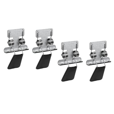 Fire SG Armaturen Sense Line festefjærer i metal og sort plast, designet til T-profil lofter.