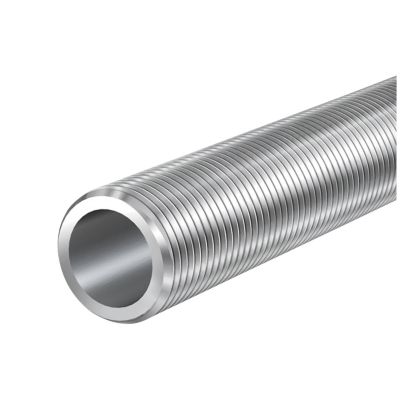 Flamco gevindrør i metal med 1/2" tilslutning og 2000 mm længde, vist mod hvid baggrund.