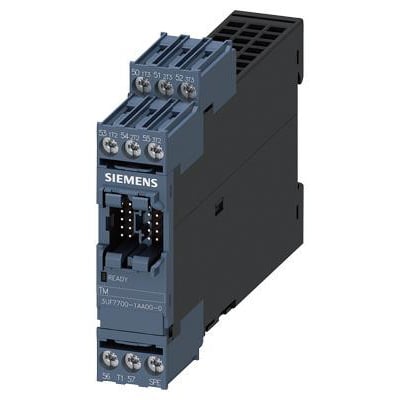 Siemens Simocode temperaturmodul med tre indgange til analoge temperaturfølere, vist med tydelig branding og terminaler.