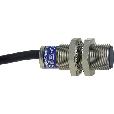 Schneider Electric induktiv sensor XS1 med M12 gevind, 2mm tasteafstand og 2 meter kabel ses i detaljer.