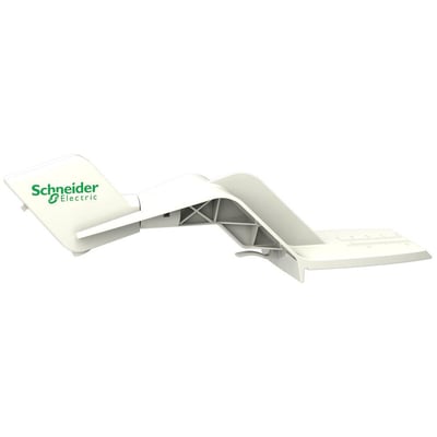 Schneider Electric laserværktøj GVAP til drejegreb, hvidt plast med skala og grønt logo.
