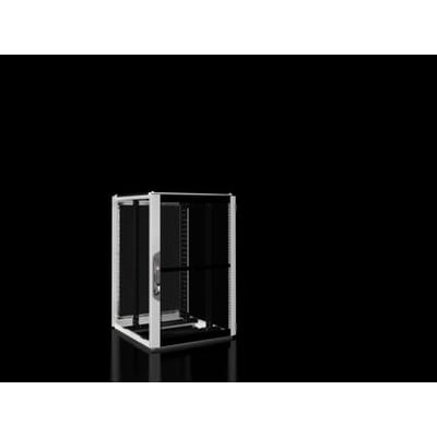 Rittal VX IT Standard netværks-/serverskab, 800x1200x800 mm, med ventileret dør og 24 U kapacitet på sort baggrund.