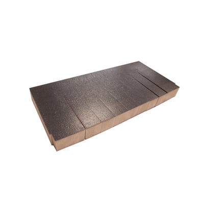 Fugtspærre til Triax KSE 300909 kabelskab i mørkegrå skummateriale, 198x196x50 mm, vist fra toppen og siden med præget overflade.