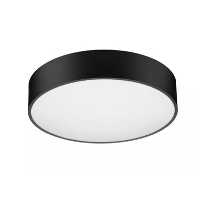 Philips Lighting TrueCircle SM250C påbygget/nedhængt armatur i sort aluminium med hvid diffuser, Ø500mm.