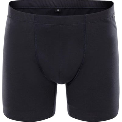 Fristads Flamestat 7031 boxershorts i størrelse S, set forfra med mørk farve, lange ben og elastisk talje.