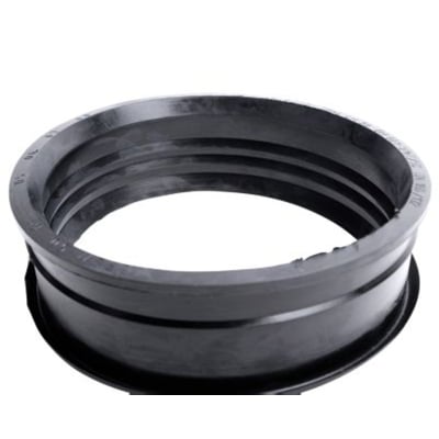 Lauridsen anboringsmanchet i EPDM gummi med en ydre diameter på 200 mm og en borediameter på 212 mm.