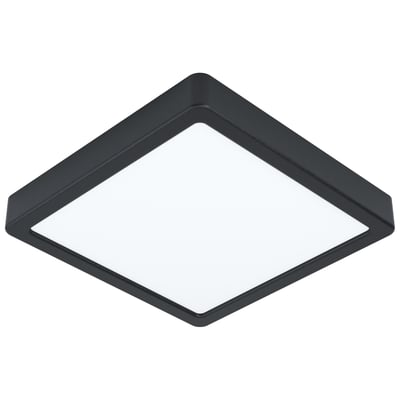 EGLO Fueva-Z loftlampe i sort stål med en kvadratisk form på 210x210 mm, der giver et moderne udseende.