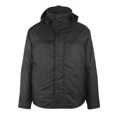 Mascot Frankfurt pilotjakke i sort, størrelse M, fremstillet af 100% polyester med aftagelig hætte og quiltet for.