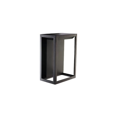 SG Armaturen Fagernes Sort Mini armatur med moderne rektangulær ramme i sort metal og forsænket lyskilde.