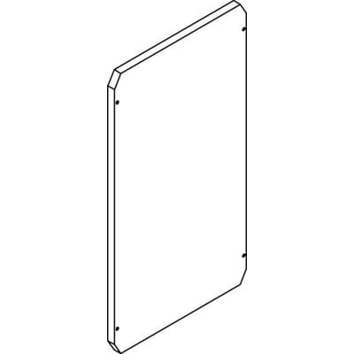 Eaton Tabula montageplade 3X5M, designet til sikker montering af måler- og strømtrafoer, vist i en skematisk illustration.