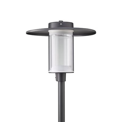Philips Lighting Cityclassic BDP512 parklygte i grå aluminium med symmetrisk optik, 3000lm og varmt hvidt lys.