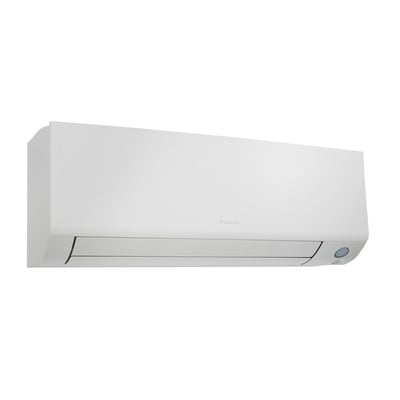 Hvid Daikin Nepura Perfera 30 varmepumpeindedel med lang front og luftudblæsning langs undersiden.