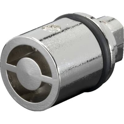 Rittal låseindsats SZ i skinnende metal med en sort gummipakning og en sekskantet låsemekanisme.