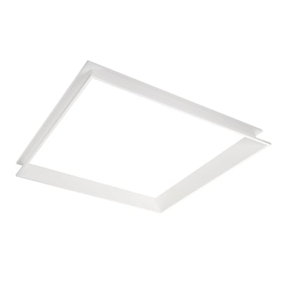 SG Armaturen Sense Decor Sky ramme i hvidt aluminium med dimensionerne 597x597x79 mm, ideel til indendørs brug.