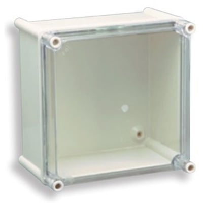 Uriarte CU32 kassebund i grå polyester med klare hjørnebeslag, mål 190 x 270 mm og 125 mm dybde.