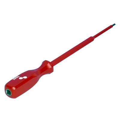 Rød stiftnøgle AK5 med 5 mm spids og 3/8" firkantdrev, ideel til montering af Triarca sikringslister.