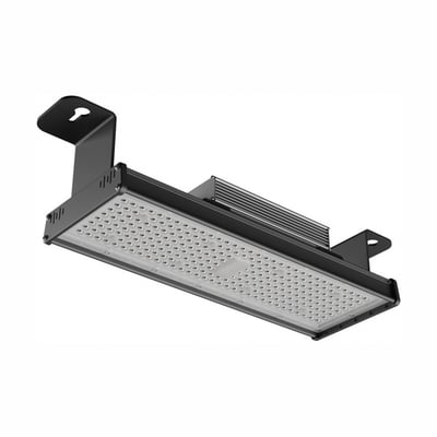 SpectrumLED lineært high bay-armatur på 75 W med sort hus, monteringsbeslag og lang LED-flade.