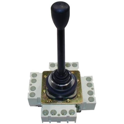 Schneider Electric joystick XD2CL1111 med langt greb, 30mm diameter og 4 stillinger, IP65-klassificeret.