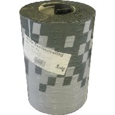 Isola Svejseoverpap i sort, rullet til en cylinder med tydelig etiket og grå ternet mønster. Rullen måler 0,33 x 7,0 meter.