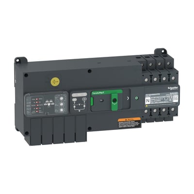 Schneider Electric TA10 D4S0634TPE, 63A, 4-polet strømomskifter med drejeskiver og TransferPacT funktion.