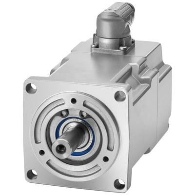 Siemens SIMOTICS S-1FK2 HD servomotor med M0 = 0,64 Nm, PN = 0,28 kW, isoleret på hvid baggrund.