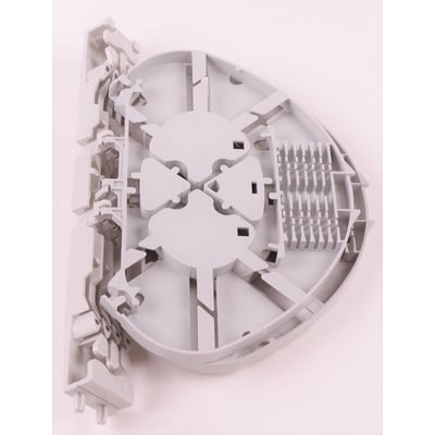 CommScope FIST splicekassetter SOSA2, grå plastkonstruktion med to sektioner, hver med plads til 12 splejsninger.