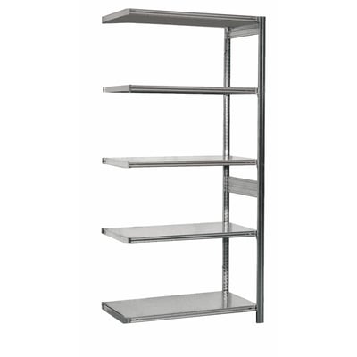 Bito Lagerteknik hyldereol tilbygning i blankforzinket stål med fem hylder, 2000x1000x600 mm.