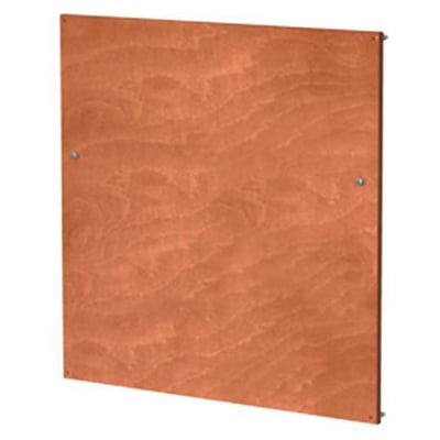 ABB Montageplade MPT-S 48 i træ med synlige skruer til montering i skabe.