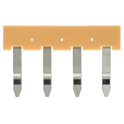 Omron PYDN-7.75-040Y, et 4-polet tilbehør til PYF-PU/P2RF-PU relæer med 7.75mm banen og gul isolering.