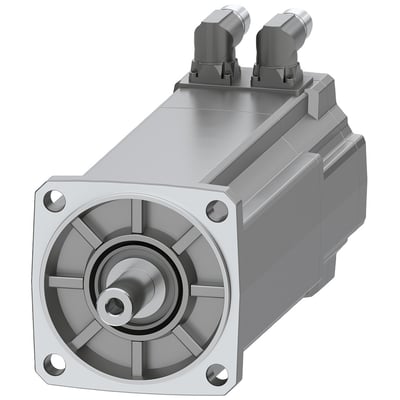 Siemens SIMOTICS S-1FK2 HD servomotor med M0=8 Nm og en cylindrisk aksel D19x40mm, IP64-klassificering.