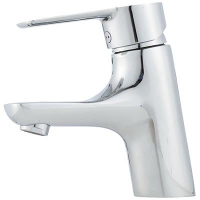 Stilfuldt Mora Cera B5 håndvaskarmatur i blank krom, vist isoleret på en ren hvid baggrund med fokus på dets elegante design.