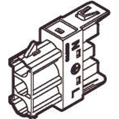 Lauritz Knudsen INSTAL KOBL ENSTO SYSTEM HAN, mørkegrå han kobling til spændingstilgang med 20A mærkestrøm og 250V mærkespænding, IP20.