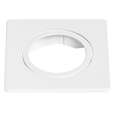 Ledvance Spot Combo ramme Fix, firkantet og hvid akryl, med centerhul og mål på 81,5 mm x 81,5 mm.