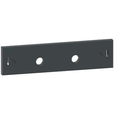 Schneider Electric skruebeskyttelse LA9G3705 til LR9G500 termorelæ, med to monteringshuller og markeringer til skruer.