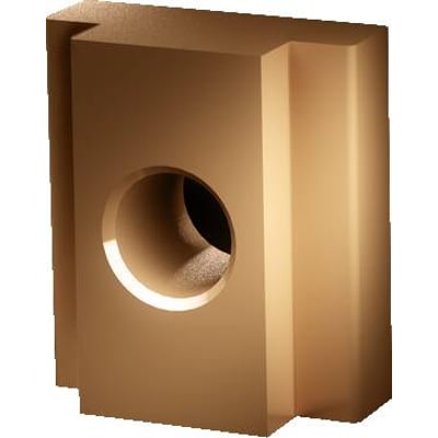 Tilslutningsgevind SV fra Rittal i gyldent metal, viser et rundt hul til kabelgennemføring på den ene side.