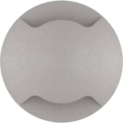 Gråt, rundt Deco II LED-accentarmatur fra Hide-a-lite med åbninger øverst og nederst til asymmetrisk lys.