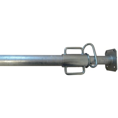 Galvaniseret forskallingsstøtte, 170-300 cm, vist med tryksko og justeringsmekanisme i et detaljeret view.