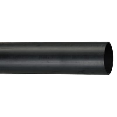 Sort Evopipes Uponor PE100-rør med åbent rørende, 32 mm i diameter, PN16, SDR11 og 6 m langt.