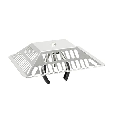 Jual Bladfang-Universal med skrånende, slidsede flader og sorte fastgørelsesdele set skråt forfra.