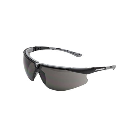 Activewear Rocky 4040 sikkerhedsbrille med grå linse, set skråt forfra med brillestængerne åbne.