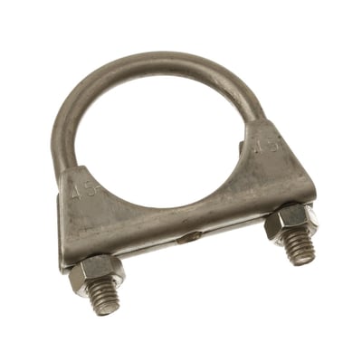 MichLar rustfri rørklemme til 60mm rør, med 8mm gevind og synlige markeringer.