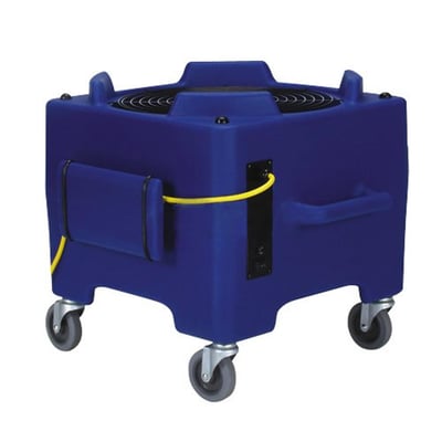 Staring Maskinfabrik Ventilator VAF-DOWN i blå plast med trolley og hjul, 230V.