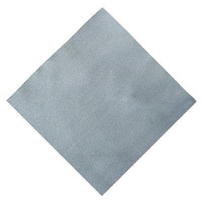 Diesella svejsetæppe i grå PU-belagt glasfiber, 1x25 meter, der tåler op til 550°C, vist på hvid baggrund.