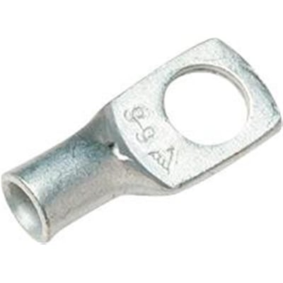 Enkelt Elpress Cu-rørkabelsko KR af fortinnet kobber til 6mm² kabel, med M4 hul og mærkning '6-4' isoleret på hvid baggrund.